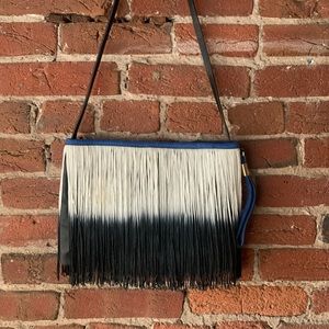 Zara Ombré Fringe Clutch